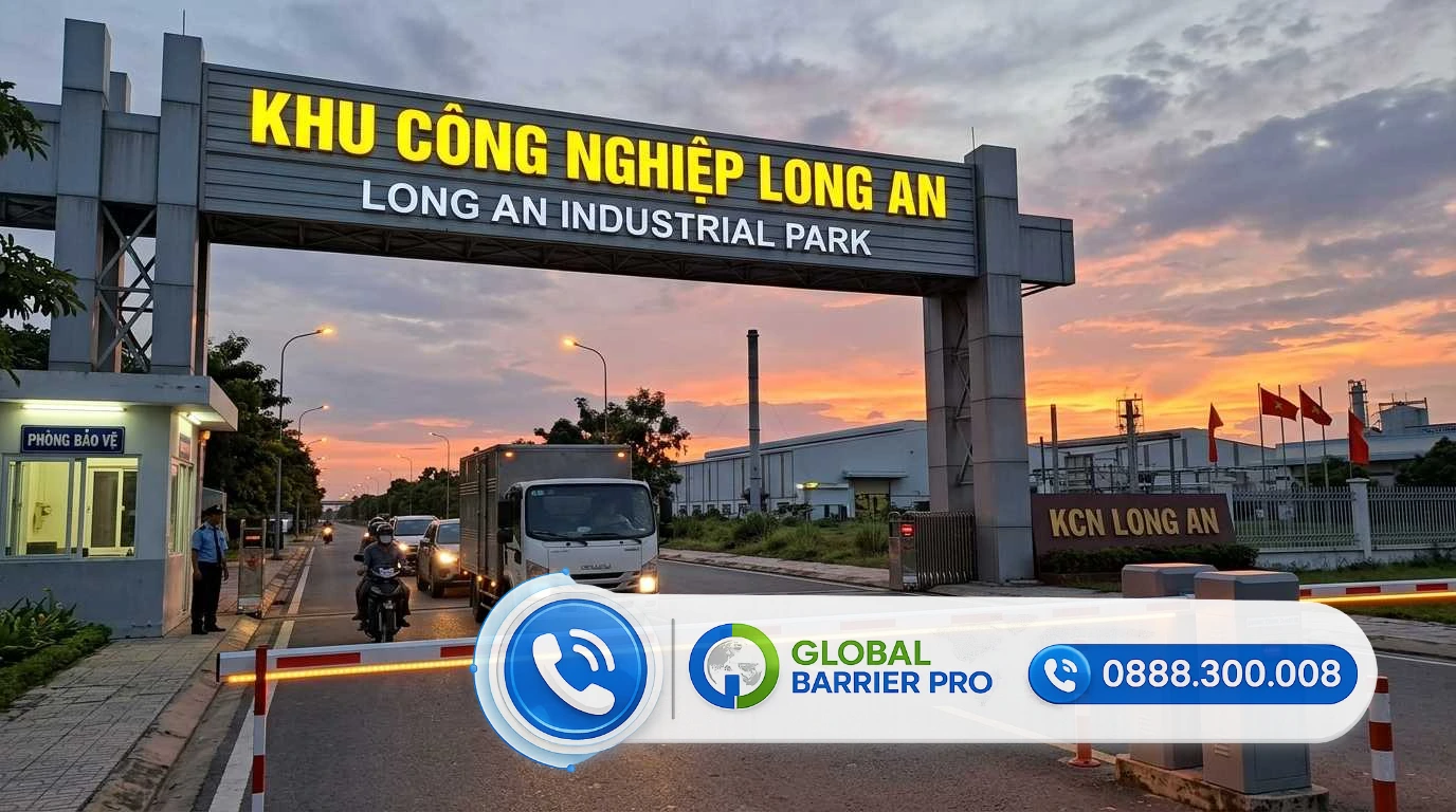 Hệ thống barie tự động tích hợp kiểm soát xe tại Cần Thơ