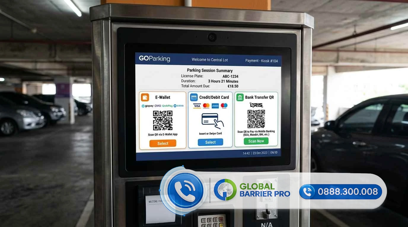 Kiosk thanh toán GOParking - Hệ thống quản lý bãi đỗ xe thông minh