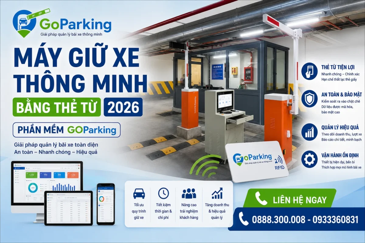 Máy giữ xe thông minh bằng thẻ từ