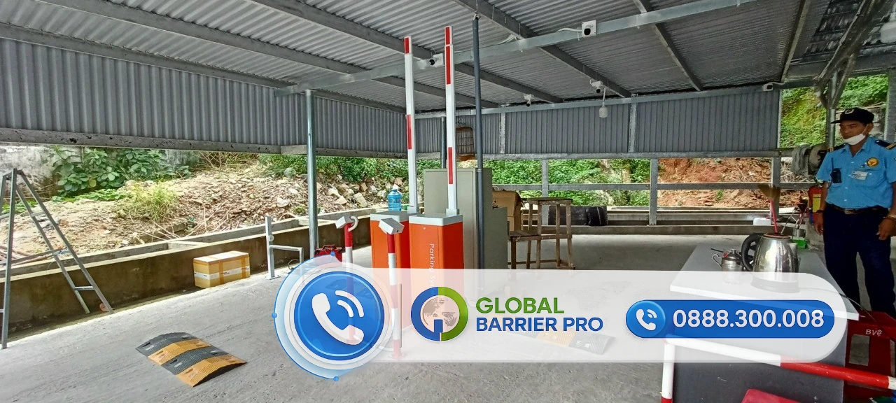 Hệ thống rào chắn tự động Global Barrier Pro tại khu vực kiểm soát ra vào bãi đỗ xe