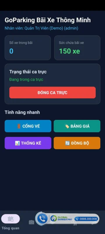 so sánh máy giữ xe cầm tay pos android và hệ thống bãi xe cố định hình 4 dọc