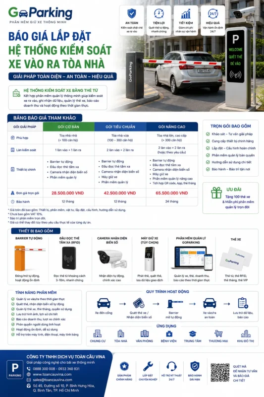 báo giá lắp đặt hệ thống kiểm soát xe vào ra cho tòa nhà - ảnh đại diện