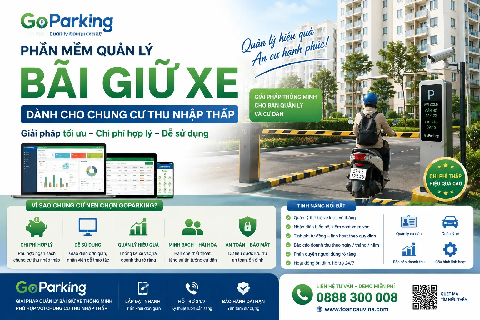 phần mềm quản lý bãi giữ xe dành cho chung cư thu nhập thấp - ảnh đại diện